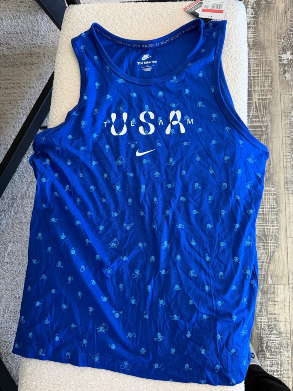 Nike Royal Blue OLYMPICS Graphic Tank Top